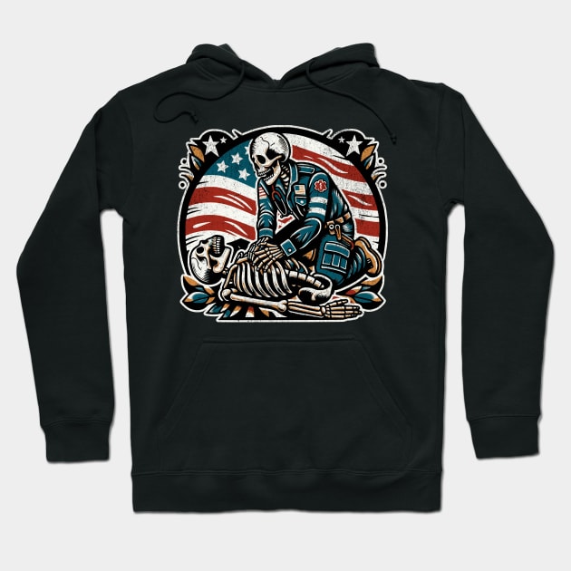 Skeleton Paramedic CPR Hoodie by firstthreads